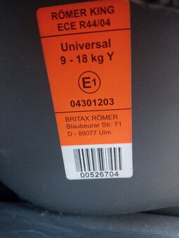 Autosedačka 9-18 kg - 2