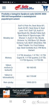 Spojkova sada Sachs 3000 990 043 Sharan - 2