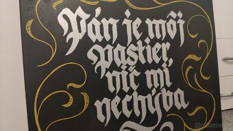 Veľký kaligrafický obraz s náboženským motívom - 2