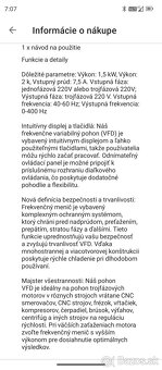 Frekvenčný menič Vevor 1.5kw - 2