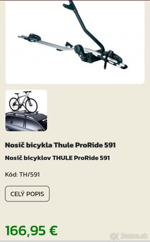 Nosič bicyklov na auto 4ks THULE - 2