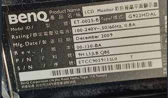 BENQ LCD monitor 19" , Kosice - 2