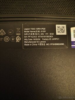 Predám herný notebook Lenovo Legion Y540 - 2