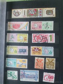 Poštové známky...na fotke nie úplný zoznam známok - 2