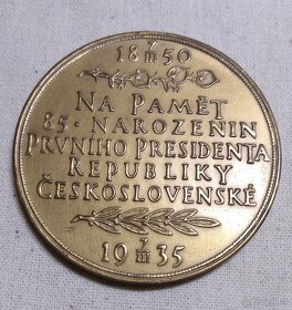 Medaila k narodeninám T.G.Masaryka 1935 - 50mm - 2