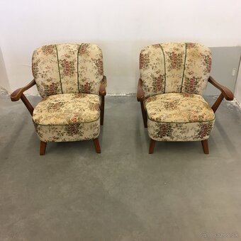 Vintage Retro kreslo HALABALA Art Deco 2ks na renovaciu - 2