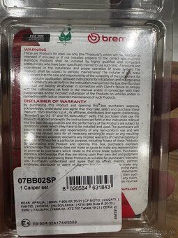 Brzdové doštičky BREMBO 07BB02 - zadné Sinter - zadná - 2