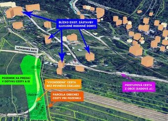 Pozemok LIMBACH, PRI CESTE blízko postavených RD, VÝHĽAD, IS - 2