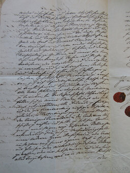 Listina Ružomberok r. 1856, voskové pečate - 2