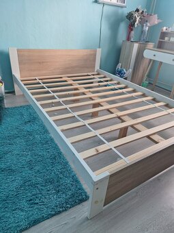 Predám postel 140x200 - dub sonoma - 2