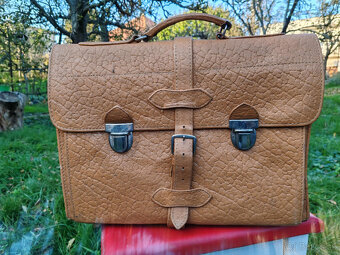 Retro kožená aktovka / brašňa - 2
