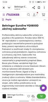 Aktívny Subwoofer Behringer - 2