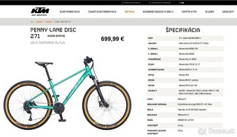 Hardtail-Horský bicykel-MTB-dámsky:Ktm Penny Lane,27,5. - 2