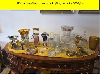 Starožitné kryštály/sklo/porcelán - 2