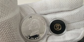 IN MEMORIAM Pápež František 1oz Ag a 0,5g Au mince - 2