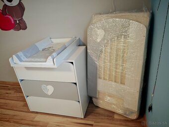 Postieľka a komoda KLUPS NEL srdce - 2