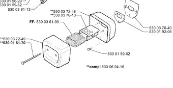Výfuk Jonsered 2036, 2040, CS 2036, CS 2040 - 2