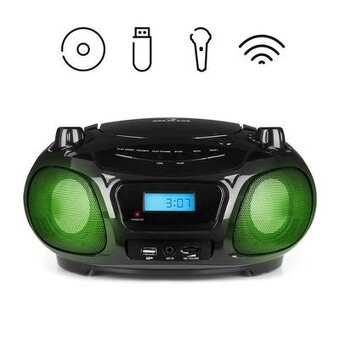 Svietiiace CD rádio Auna s mikrofónom, USB, Bluetooth - 2