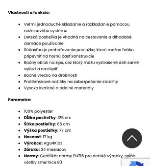 Prenosna postielka - 2