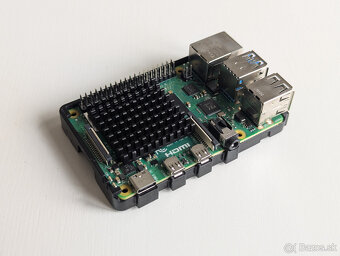Raspberry Pi 4 (4GB) + hliníkový chladič, adaptér - 2