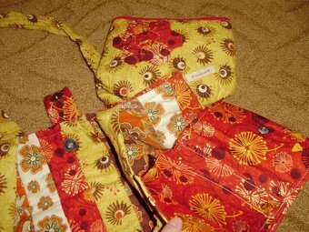 Handmade látkové patchwork kabelky, taštičky, quilty - 2