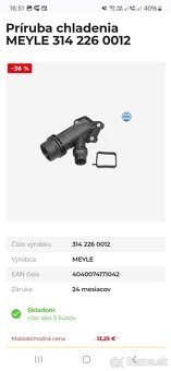 MEYLE -ORIGINAL Quality 314 226 0012 Príruba chladenia - 2