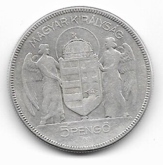 Maďarsko., 5 Pengo 1930 Horthy - 2