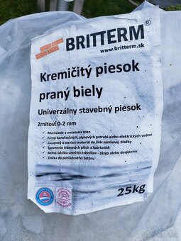 Kremičitý piesok, biely, praný - 2