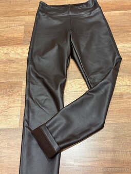 Zateplené koženkove termo leginy calzedonia XS/S - 2