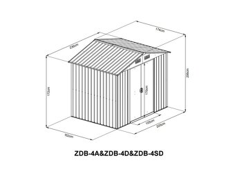 Nový plechový záhradný domček/ kôlňa - 2