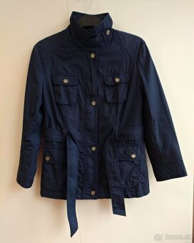 Dámsky krátky tmavomodrý kabát (Nymphaea Alba) - 2