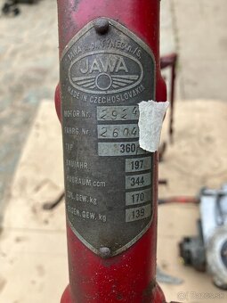 jawa 350 360 rám s motorom - 2