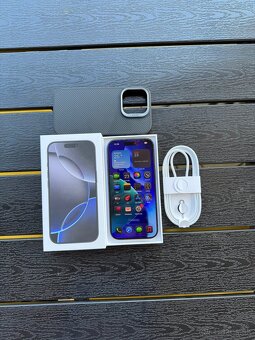 iPhone 16 PRO BLACK TITANIUM BATÉRIA 100% ZÁRUKA 2027 - 2