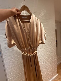 Spoločenské šaty ružovo zlaté - 2