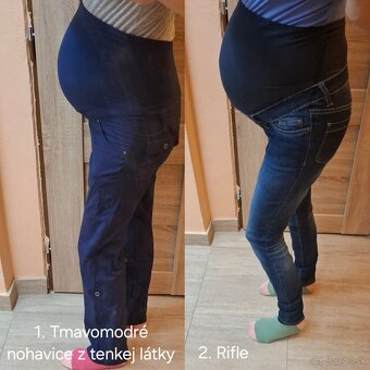 Balík tehotenského oblečenia - nohavice, tričká - 2