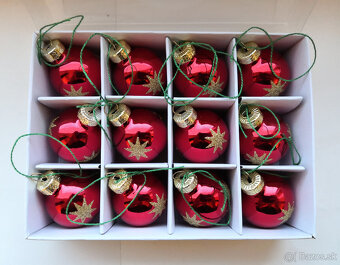 Ozdoby na vianočny stromček priemer 3cm - 2