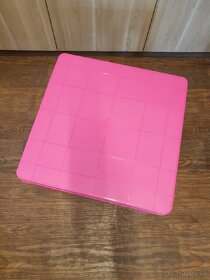 Ružový plastový detský stolík - 2