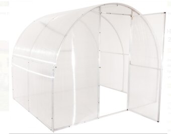 Predám nový hliník/polykarbonátový skleník 2,5 x 2 m - 2