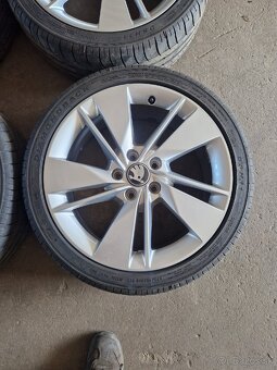 Alu disky 5x112 R18 aj pneumatiky 225/40 R18 - 2
