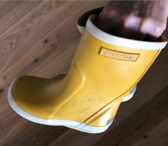 —————-Žlté unisex gumáky Bergstein 25, 3.50 E———— - 2