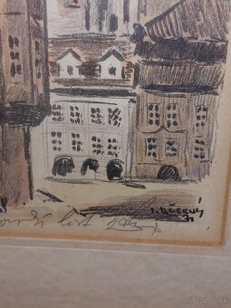 Litografia Jozef. D.černý.kostol sv. Mikuláša - 2