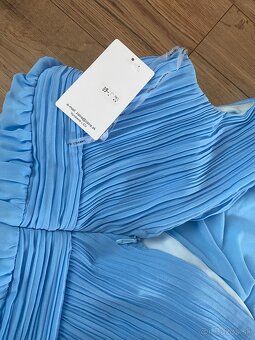 Damske dlhe spolocenske modre saty - 2