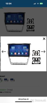 2DIN Autorádio Škoda Octavia 2 Android 10 palcové - 2