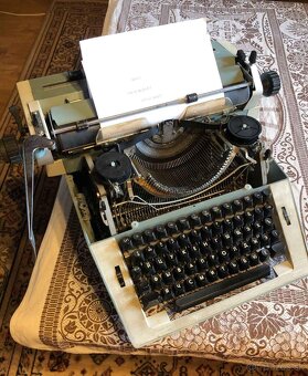 Vintage písací stroj Optima (azbuka) – plne funkčný @Stupava - 2