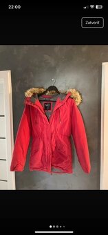 Pepe Jeans červená zimná bunda s kapucňou, veľkosť M - 2