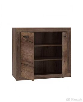 KOMODA A VITRÍNA tmavý dub - 2