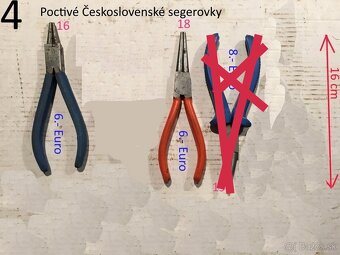 Kombinačky štiepacie a segerove kliešte vidlicové klúče - 2
