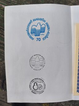 Jubilejný pamätný list 70 rokov košického maratónu - 2