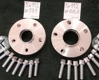 Duralové rozširovacie podložky rozteč 5X112 a 5x120 a iné - 2