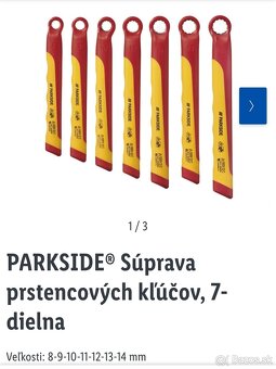 Parkside VDE sada izolovanych klucov 1000 V PC 56 EUR - 2